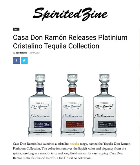 Casa Don Ramón Releases Platinium Cristalino Tequila Collection