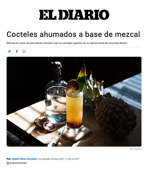 Cocteles ahumados a base de mezcal